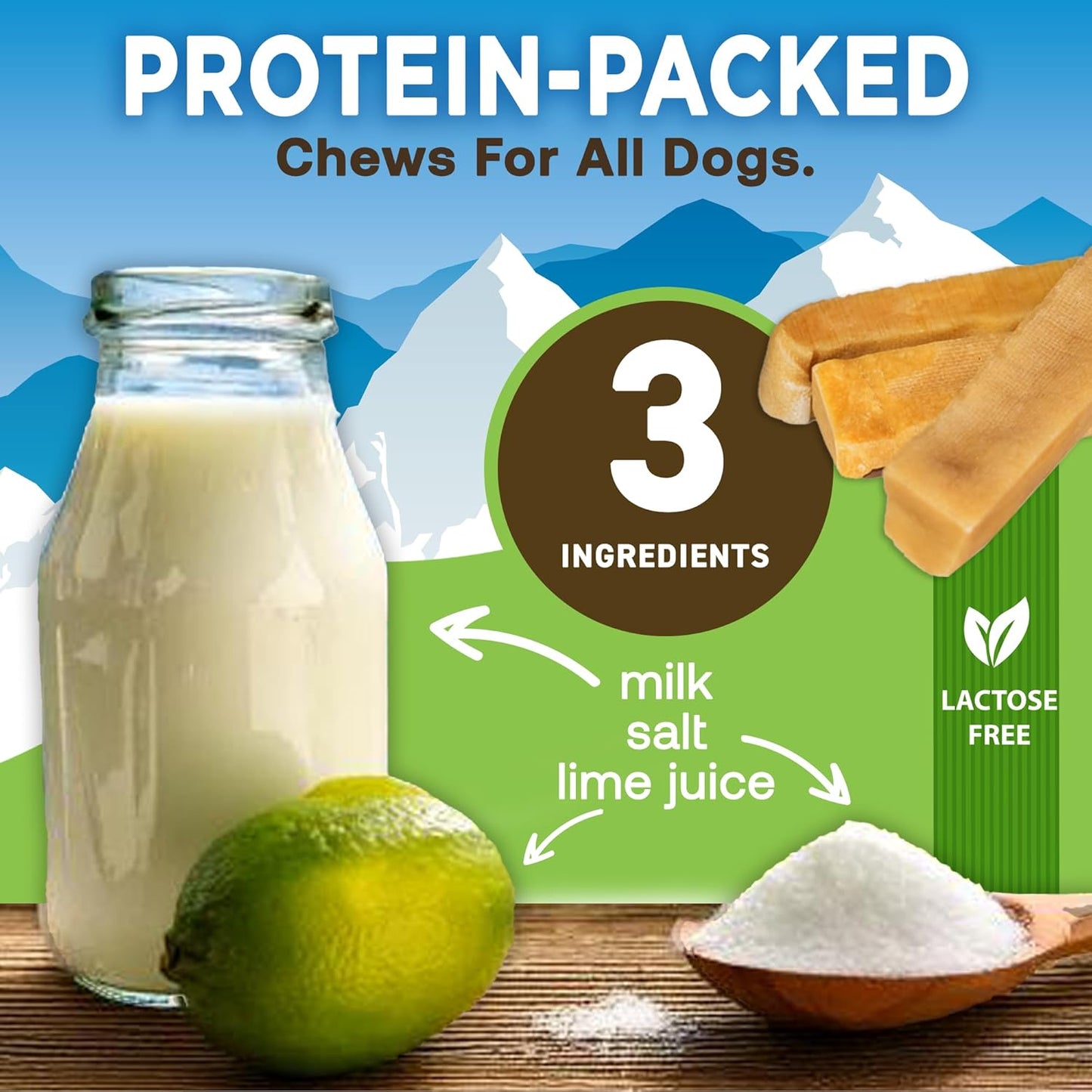 “Long-Lasting Yak Chews for Large Dogs (100% Natural)”