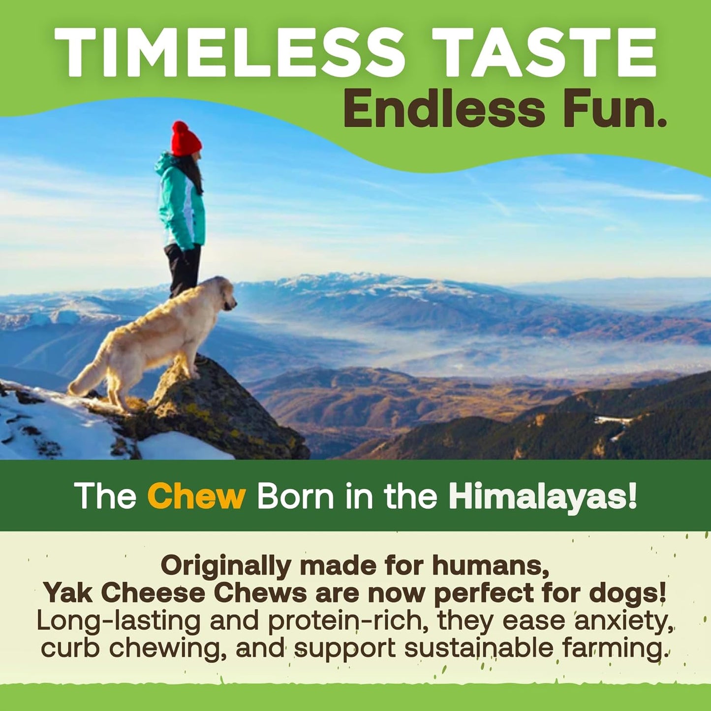 “Long-Lasting Yak Chews for Large Dogs (100% Natural)”