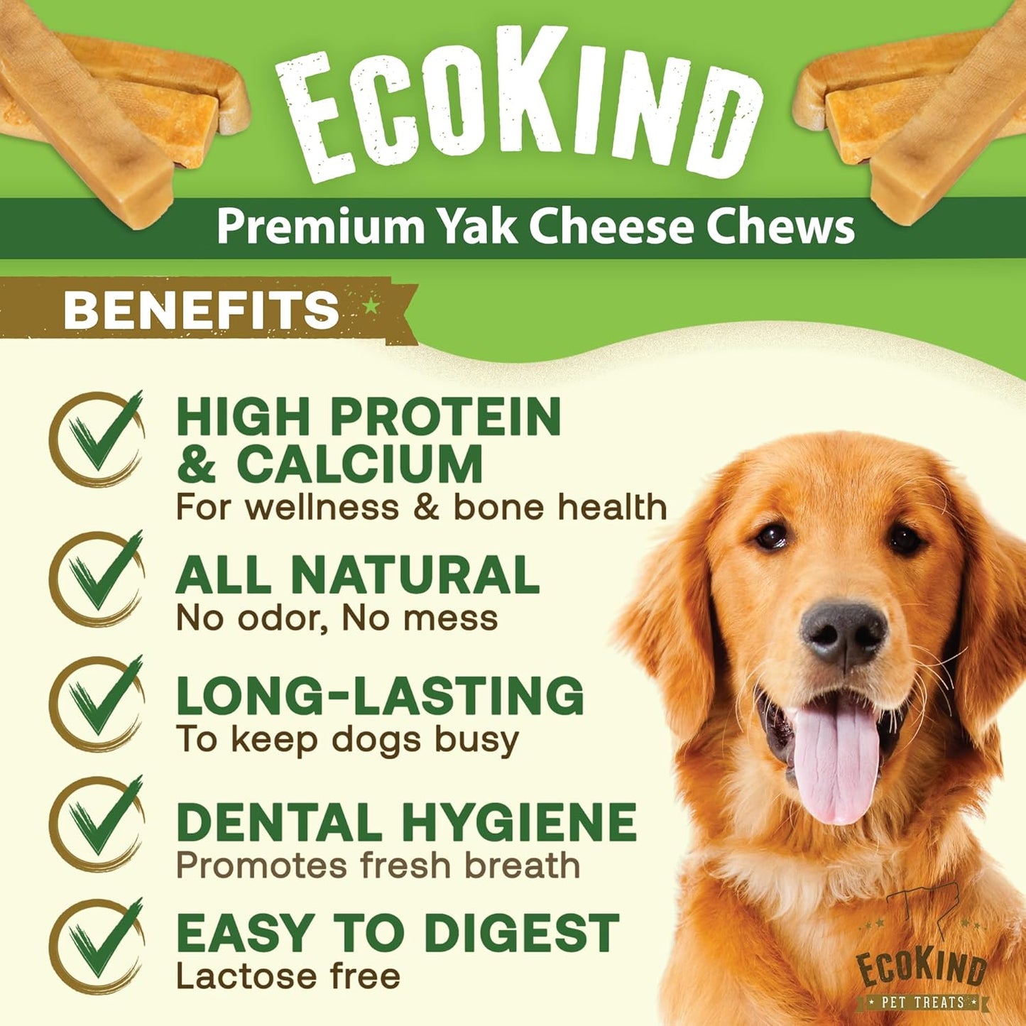 “Long-Lasting Yak Chews for Large Dogs (100% Natural)”